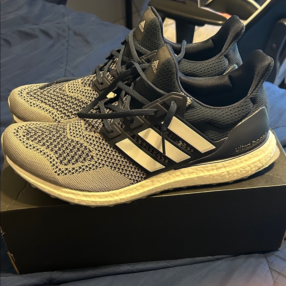 Adidas Ultra Boost Gray and Black Running Shoes